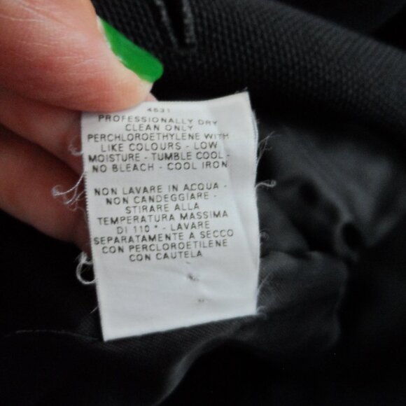 Moschino Cheapandchic Black 100% Virgin Wool Front Button Belted Coat Size US 6 - Picture 16 of 16